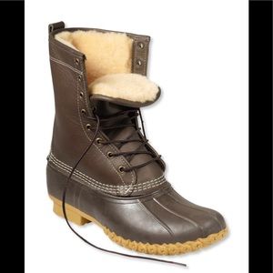 LL Bean Boots, 10” Shearling Lined